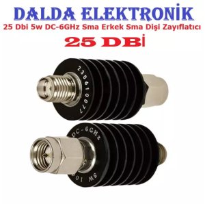 25 Dbi 5w DC-6GHz Sma Erkek Sma Dişi Zayıflatıcı