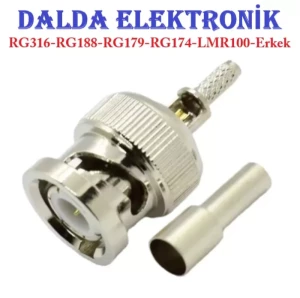 Rg316 Bnc Erkek Sıkmalı Konnektör