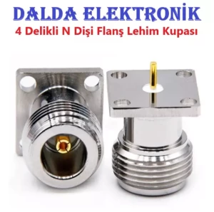 N Dişi 4 Delikli Flanş Lehim Kupası
