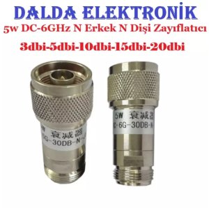 5w DC-6GHz 3Dbi-5Dbi-10Dbi-15Dbi-20Dbi N Erkek N Dişi Zayıflatıcı
