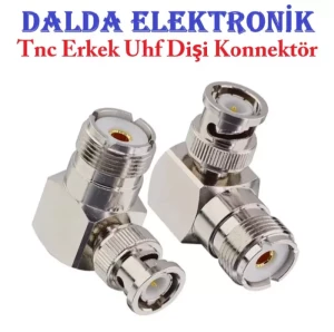 Bnc Erkek Uhf Dişi 90 Derece Konnektör