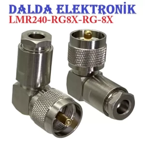 Lmr240 Uhf Erkek 90 Derece Vidalı Konnektör