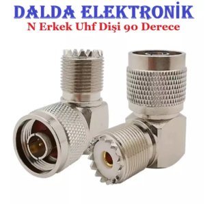 N Erkek Uhf Dişi 90 Derece Konnektör