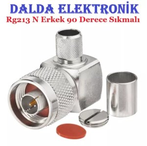 Rg213 N Erkek 90 Derece Sıkmalı Konnektör