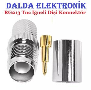 Rg213 Tnc Dişi İğneli Sıkmalı Konnektör