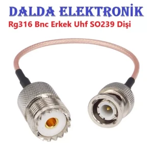 Rg316 Bnc Erkek Uhf SO239 Dişi Konnektör