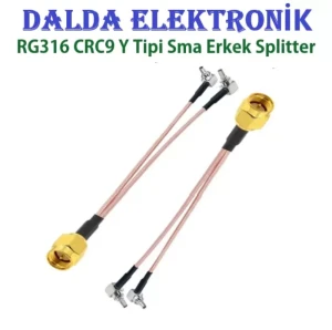 RG316 CRC9 Y Tipi Sma Erkek Splitter