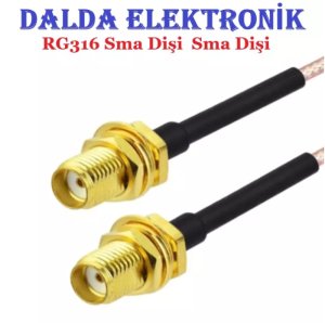 RG316 Sma Dişi Dişi Uzatma Kablosu