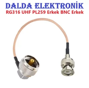 RG316 UHF PL259 Erkek BNC Erkek konnektör