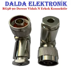 Rg58 N Erkek 90 Derece Vidalı Konnektör
