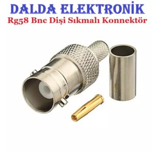 Rg58 Bnc Dişi Sıkmalı Konnektör
