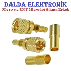 Rg58 M5 10-32 Unf Microdot Erkek Sıkma Konnektör