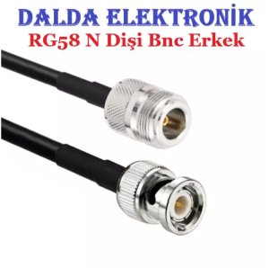 Rg58 N Dişi Bnc Erkek Haberleşme Kablosu