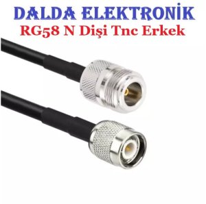 Rg58 N Dişi Tnc Erkek Haberleşme Kablosu