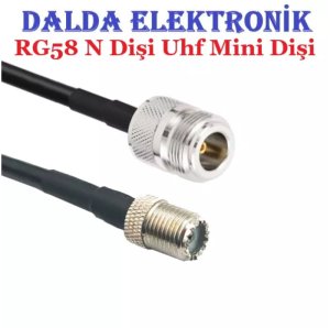 Rg58 N Dişi Uhf Mini Dişi Haberleşme Kablosu