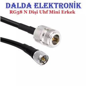 Rg58 N Dişi Uhf Mini Erkek Haberleşme Kablosu