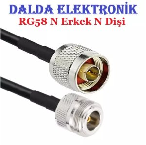 Rg58 N Erkek N Dişi Haberleşme Kablosu