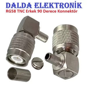Rg58 Tnc Erkek 90 Derece Sıkmalı Konnektör