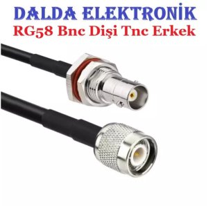 Rg58 Tnc Erkek Bnc Dişi Contalı Haberleşme Kablosu