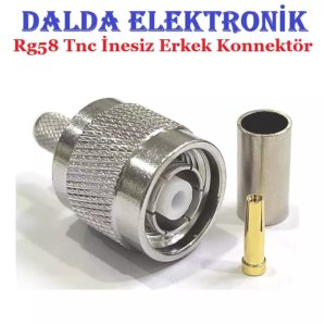 Rg58 Tnc Erkek İğnesiz Sıkmalı Konnektör