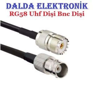 Rg58 Uhf Dişi Bnc Dişi Haberleşme Kablosu