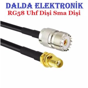 Rg58 Uhf Dişi Sma Dişi Haberleşme Kablosu