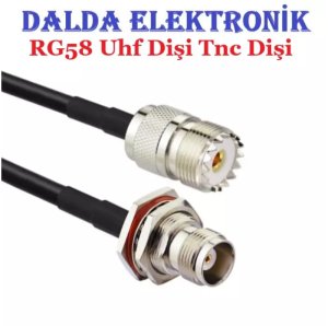 Rg58 Uhf Dişi Tnc Dişi Contalı Haberleşme Kablosu