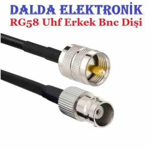 Rg58 Uhf Erkek Bnc Dişi Haberleşme Kablosu