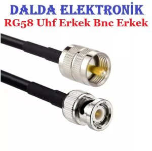 Rg58 Uhf Erkek Bnc Erkek Haberleşme Kablosu
