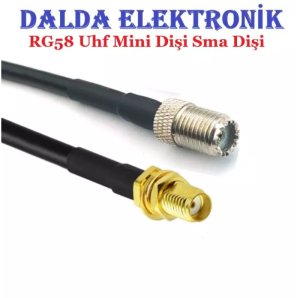 Rg58 Uhf Mini Dişi Sma Dişi Haberleşme Kablosu