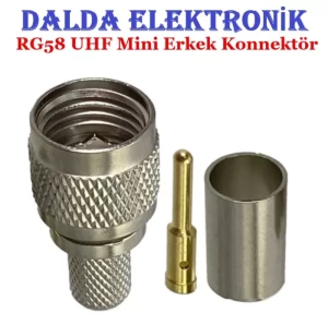 Rg58 Uhf Erkek Mini Sıkmalı Konnektör
