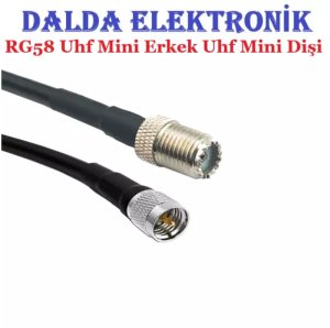 Rg58 Uhf Mini Erkek Uhf Mini Dişi Haberleşme Kablosu