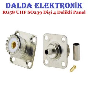 Rg58 Uhf Dişi 4 Delikli Panel Konnektör