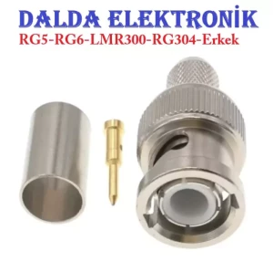 Rg6 Bnc Erkek Sıkmalı Konnektör