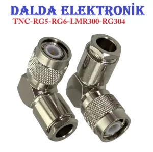 Rg6 Tnc Erkek 90 Derece Vidalı Konnektör