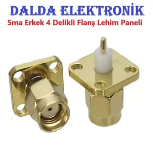 Sma Erkek 4 Delikli Flanş Lehim Paneli