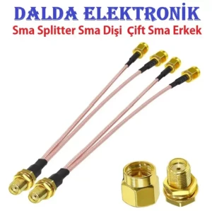 Sma Splitter Sma Dişi  Çift Sma Erkek Konnektör