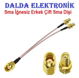 Sma Splitter Sma İğnesiz Erkek Çift Sma Dişi Konnektör