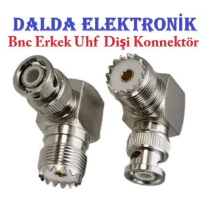 Uhf Dişi Bnc Erkek 90 Derece Konnektör