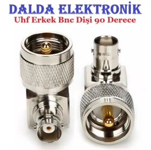 Uhf Erkek Bnc Dişi 90 Derece Konnektör
