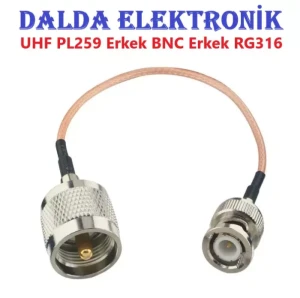 UHF PL259 Erkek BNC Erkek RG316