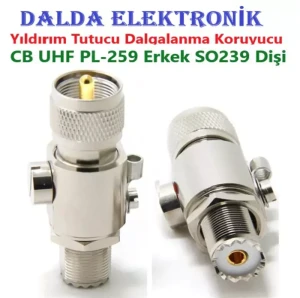 Yıldırım Tutucu Dalgalanma Koruyucu PL-259