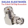 Bnc Erkek Uhf Dişi 90 Derece Konnektör