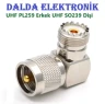Uhf Erkek Uhf Dişi 90 Derece Konnektör