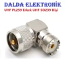 Uhf Erkek Uhf Dişi 90 Derece Konnektör