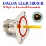 N Dişi Uzun Pin 4 Delikli Konnektör