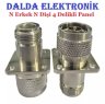 N Erkek N Dişi 4 Delikli Panel Konnektör