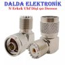 N Erkek Uhf Dişi 90 Derece Konnektör