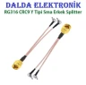 RG316 CRC9 Y Tipi Sma Erkek Splitter