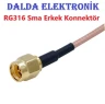 RG316 N Dişi contalı Sma Erkek Konnektör